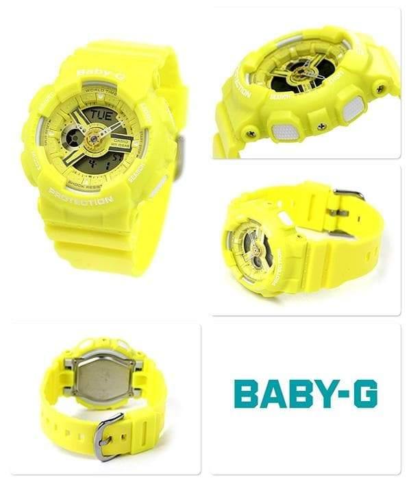 Casio Baby-G BA-110 Series Analog-Digital Neon Color Yellow Watch BA110BC-9ADR - Diligence1International