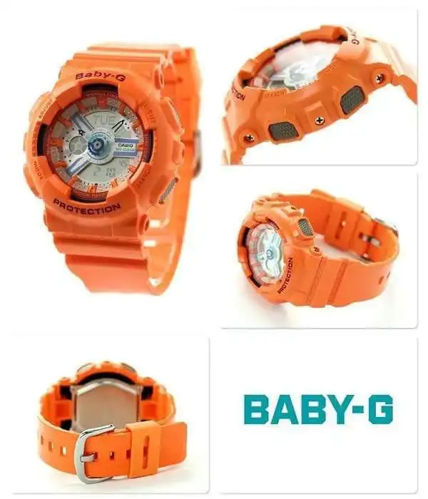 Casio Baby-G BA-110 Series Standard Analog-Digital Orange Watch BA110SN-4ADR - Diligence1International