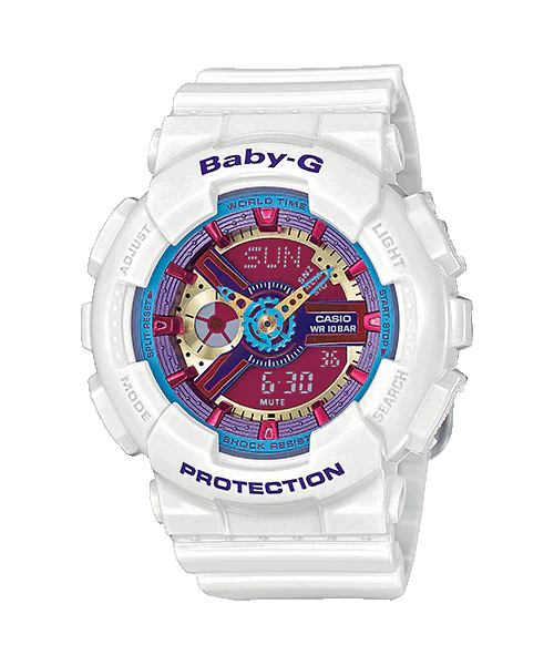 Casio Baby-G BA-110 Series Neon Color White Watch BA112-7ADR - Diligence1International