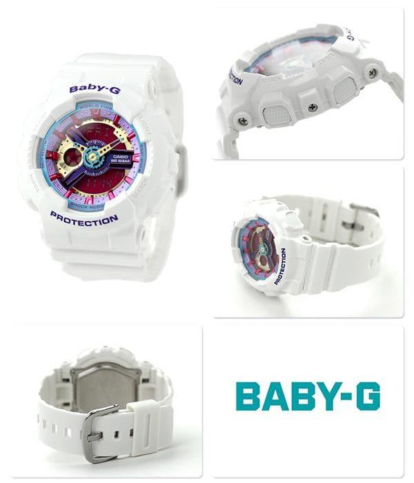 Casio Baby-G BA-110 Series Neon Color White Watch BA112-7ADR - Diligence1International
