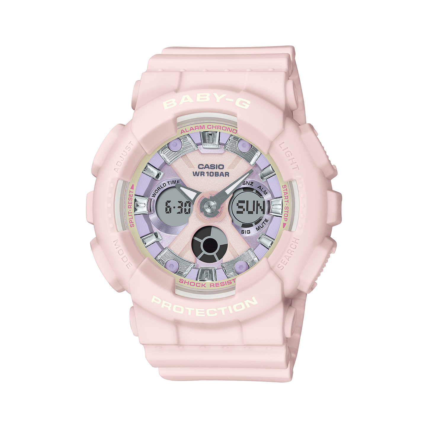 Casio Baby-G Anadigi Icey Pastel Peach Watch BA130WP-4ADR