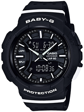 Casio Baby-G Standard Analog-Digital Black x White Accents Watch BGA240-1AD1R - Diligence1International