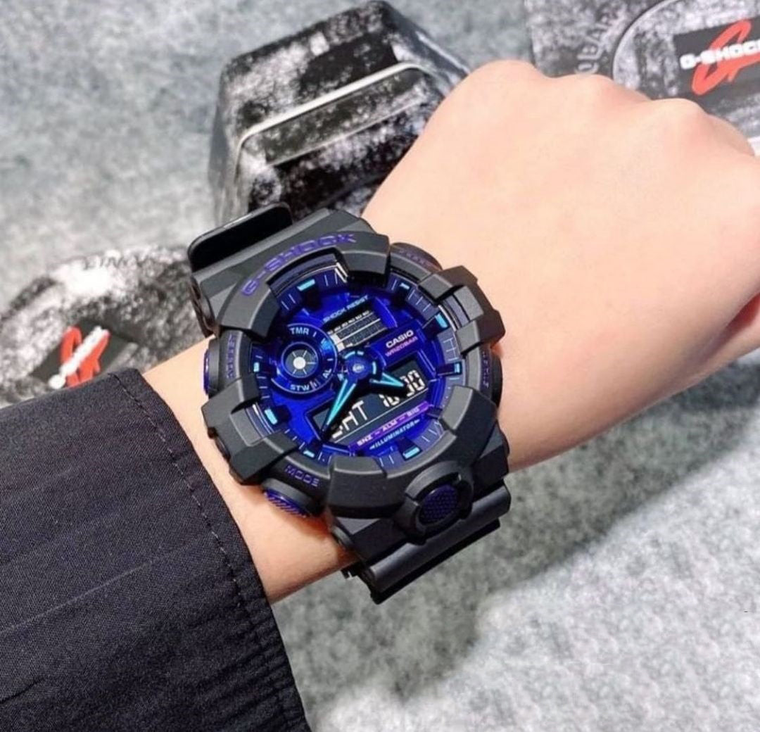 Casio G-Shock Anadigi Virtual Reality Blue Violet x Black Watch GA700VB-1ADR