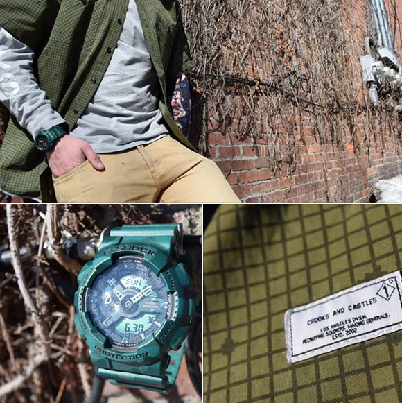 Casio G-Shock GA110 Series Military Green Camo Black Dial Watch GA110CM-3ADR - Diligence1International
