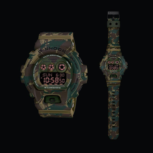 Casio G-Shock Military Standard Digital Camo Green Watch SAFC Jammer GDX6900MC-3DR - Diligence1International