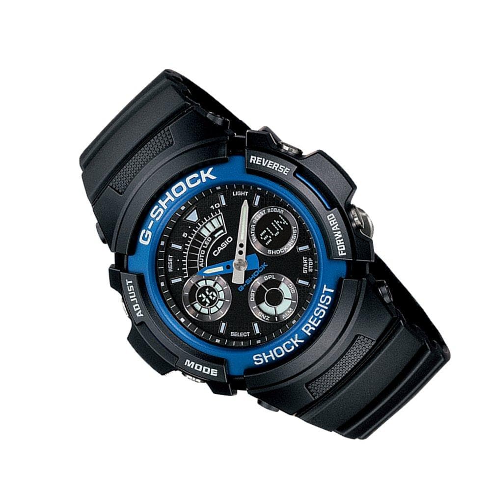Casio G-Shock Standard Analog-Digital Black x Blue Watch AW591-2ADR - Diligence1International