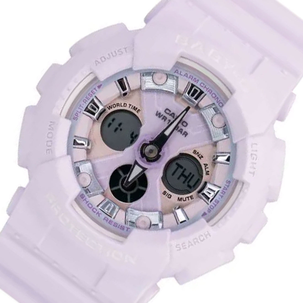 Casio Baby-G Anadigi Icey Pastel Lilac Watch BA130WP-6ADR