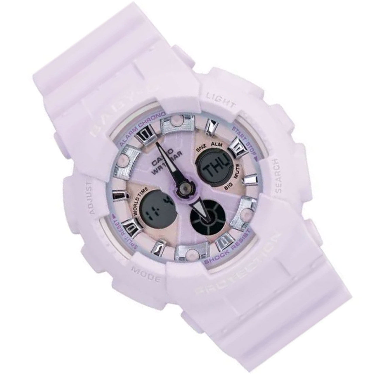 Casio Baby-G Anadigi Icey Pastel Lilac Watch BA130WP-6ADR