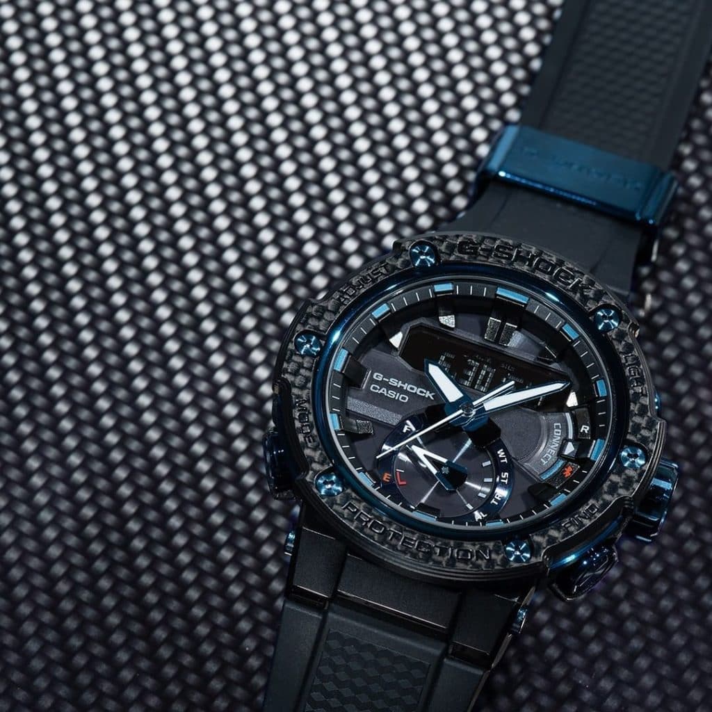 Casio G-Shock G-Steel Mobile link Bluetooth Anadigi Black x Blue Accents Watch GSTB200X-1A2DR - Diligence1International