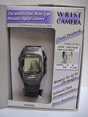 Casio Retrograde Ultra Rare Vintage First Wrist Camera Digital Black Rubber Strap Watch WQV-2-1DR - Diligence1International