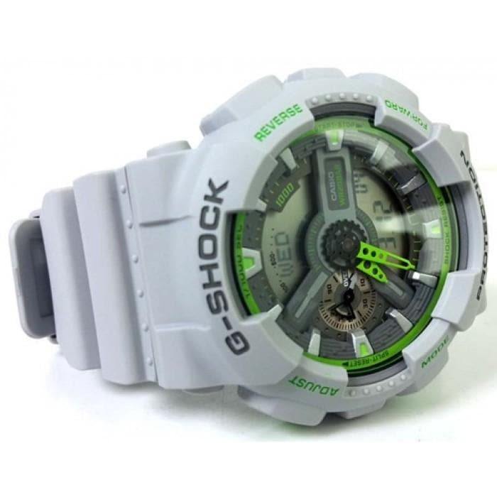 Casio G-Shock GA110 Series Anadigi Neon Color Dr. Doom Grey Hulk Watch GA110TS-8A3DR - Diligence1International