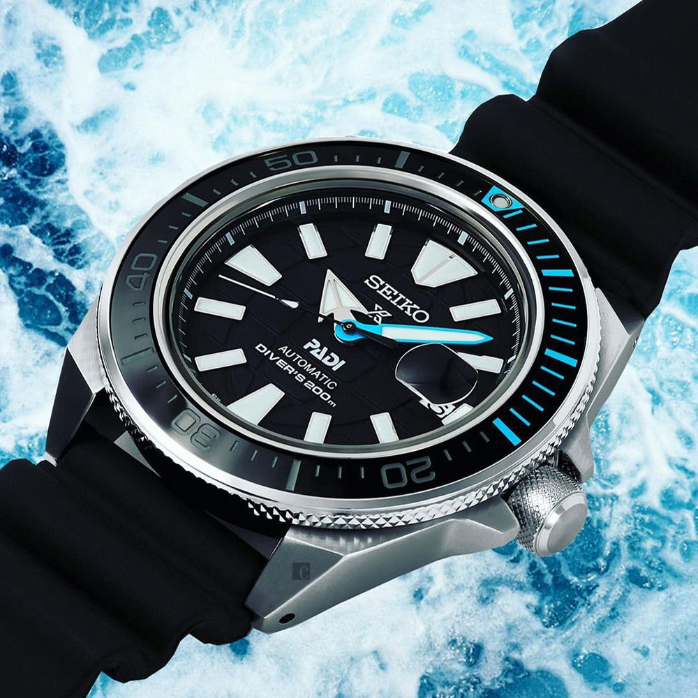 Seiko Prospex PADI SE King Samurai Black Diver's Men's Rubber Strap Watch SRPG21K1
