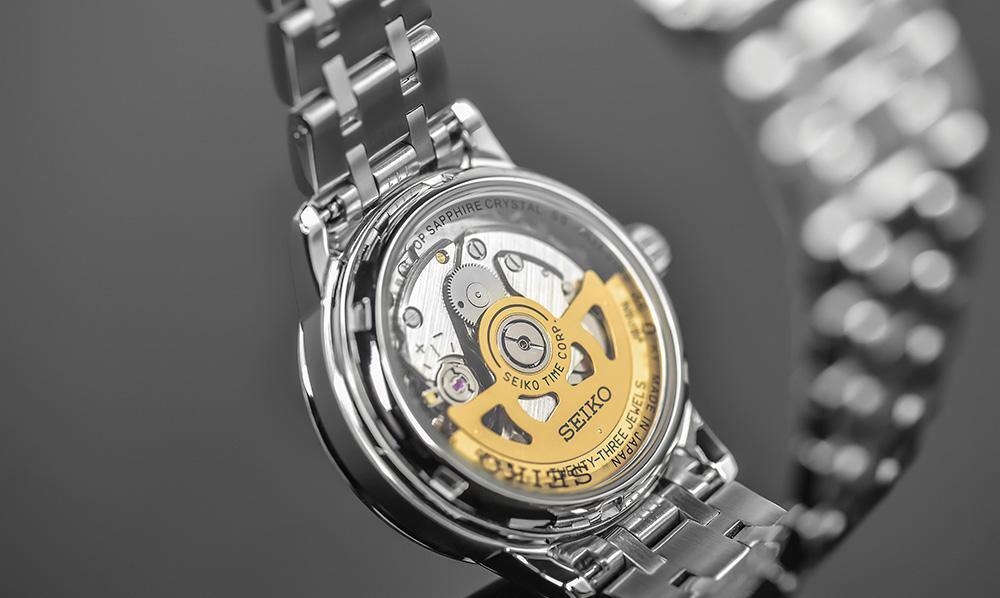 Seiko JAPAN Made Presage Silver Dial Ladies' Stainless Steel Watch SRP857J1 - Diligence1International