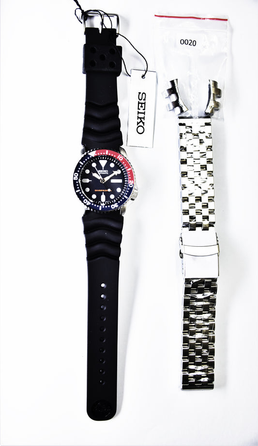 Seiko Pepsi SKX Diver's 200M Men's Rubber+Engineer Type II 316L S/S Strap Watch SKX009K1 - Diligence1International