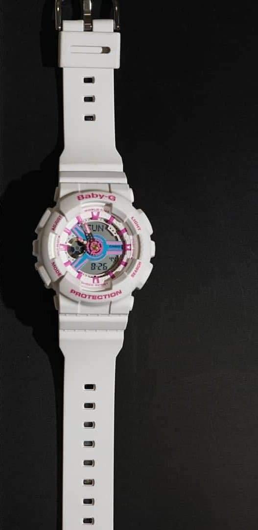 Casio Baby-G BA-110 Series Neo Retro Colors White Watch BA110NR-8A - Diligence1International