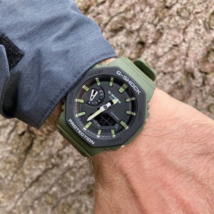 Casio G-Shock Carbon Core Guard Military Green Utility Model AP CasiOak Watch GA2110SU-3ADR - Diligence1International