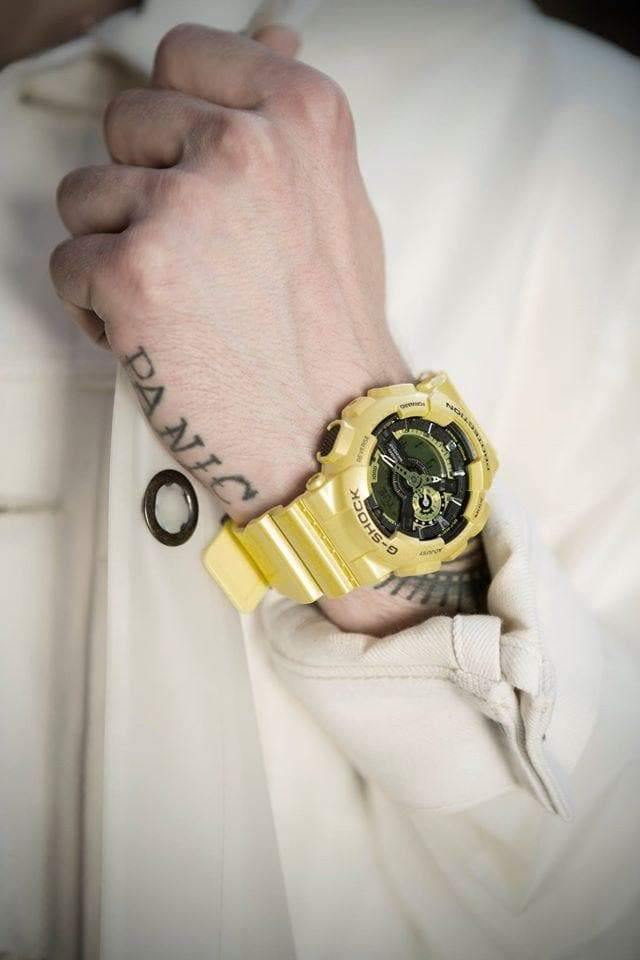 Casio G-Shock GA110 Neo Metallic Series Anadigi Standard Color Yellow Watch GA110NM-9ADR - Diligence1International