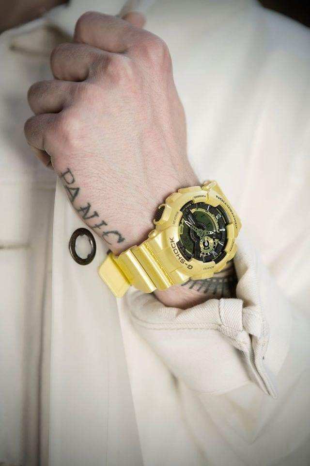 Casio G-Shock GA110 Neo Metallic Series Anadigi Standard Color Yellow Watch GA110NM-9ADR - Diligence1International