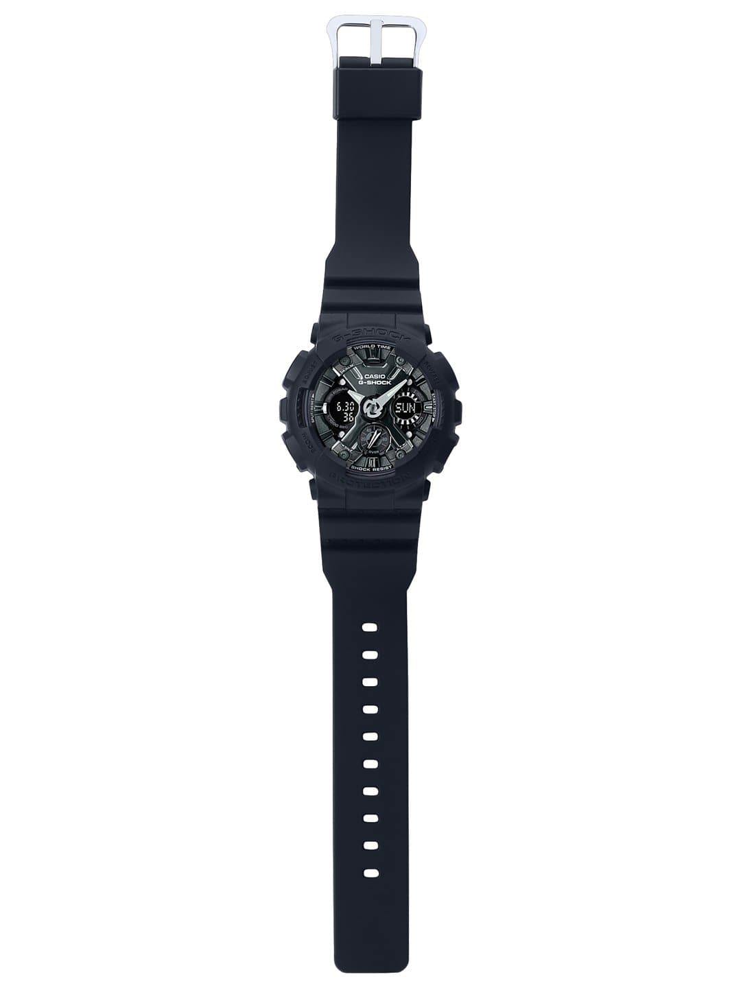 Casio G-Shock Black Stealth Series Anadigi Black Metallic Face Ladies' Watch GMAS120MF-1ADR - Diligence1International