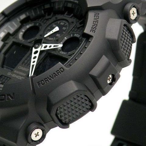 Casio G-Shock Black Stealth Series Anadigi Black Watch GA100-1A1DR - Diligence1International