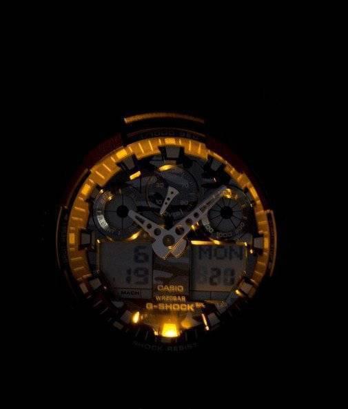 Casio G-Shock Military Grey Camo Camouflage Print Dial Black Watch GA100CF-8ADR - Diligence1International