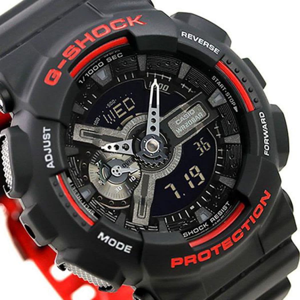 Casio G-Shock GA110 Series Analog-Digital Black x Red x Silver Accents Last Dance Watch GA110HR-1ADR - Diligence1International