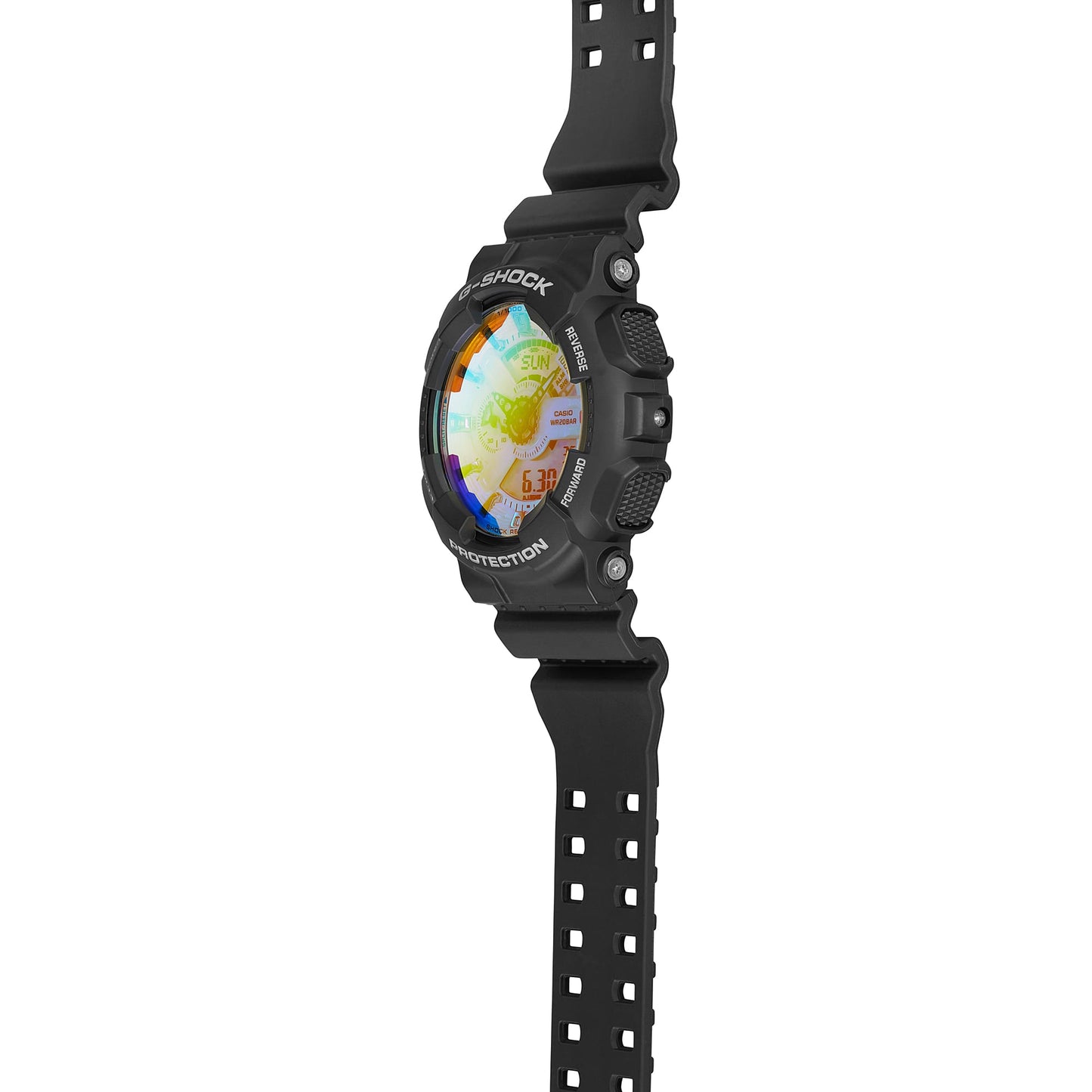 Casio G-Shock Anadigi Rainbow Vapor Dial Black Watch Casio GA110SR-1ADR