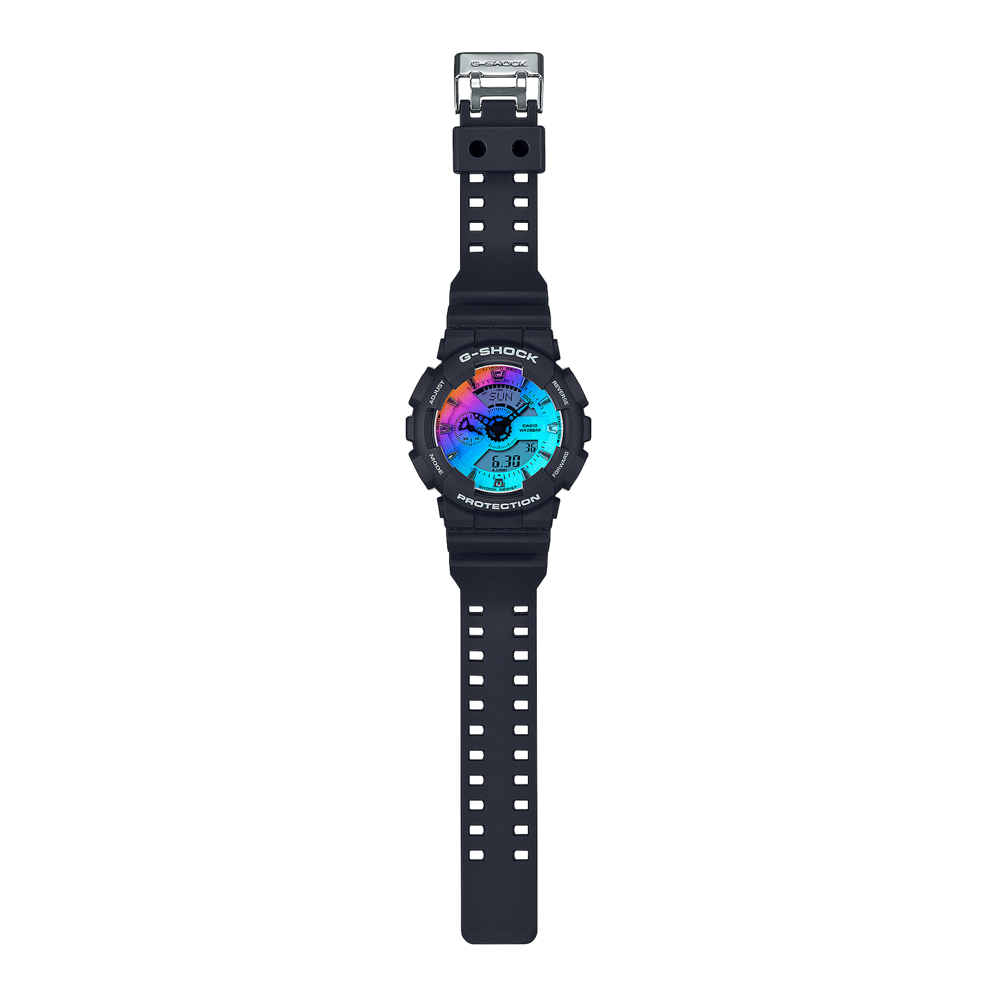 Casio G-Shock Anadigi Rainbow Vapor Dial Black Watch Casio GA110SR-1ADR