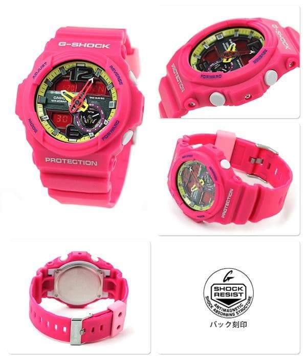 Casio G-Shock Big Size Series Anadigi Pink x Yellow Accent Watch GA310-4ADR - Diligence1International