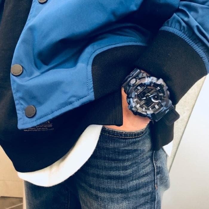 Casio G-Shock Military Blue Camo Watch Camouflage GA700CM-2ADR - Diligence1International