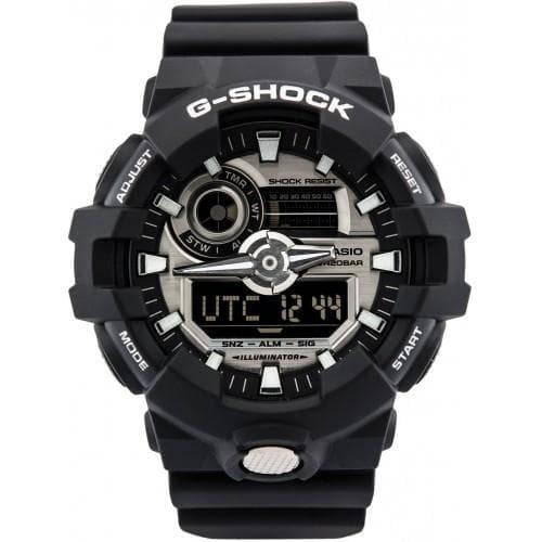 Casio G-Shock Analog-Digital Black x Metallic SIlver Watch GA710-1ADR - Diligence1International