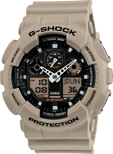 Casio G-Shock Military Standard Series Anadigi Desert M1 Abrams Watch GA100SD-8ADR - Diligence1International