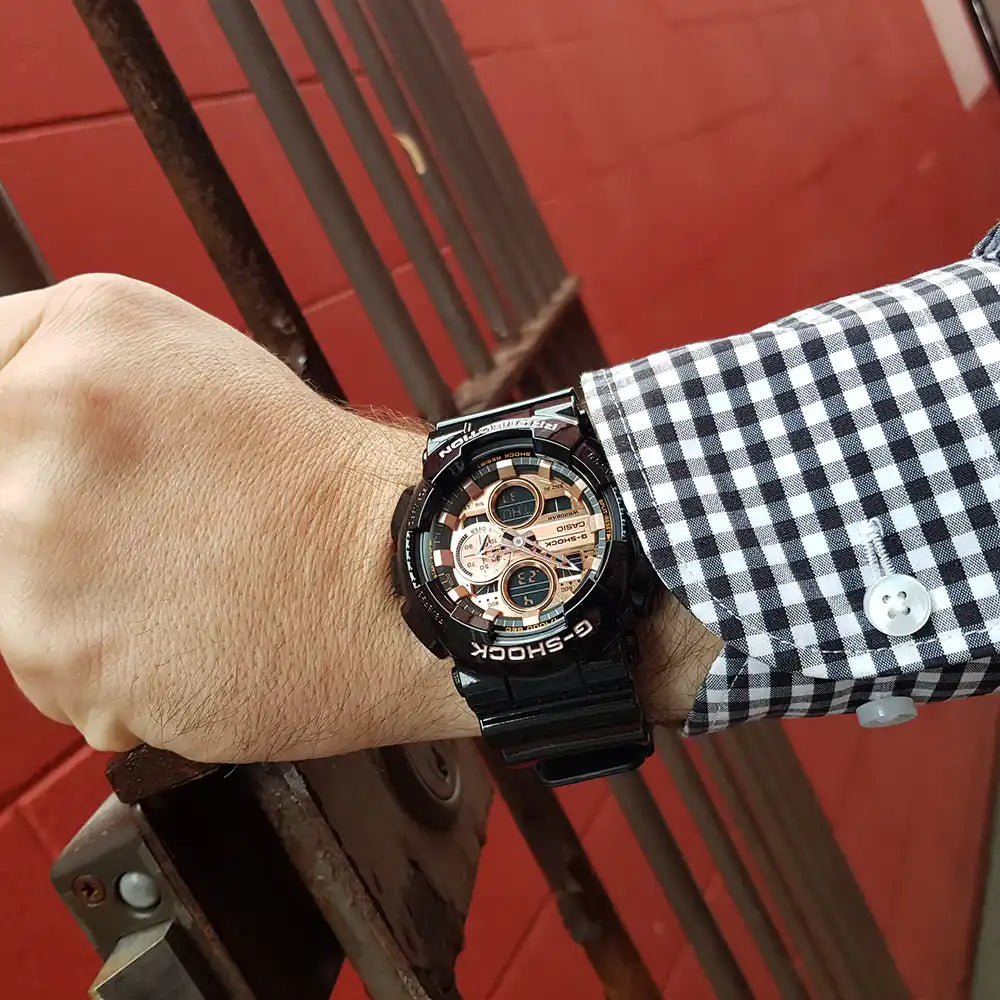 Casio G-Shock Special Color Black x Rose Gold Dial Watch GA140GB-1A2DR