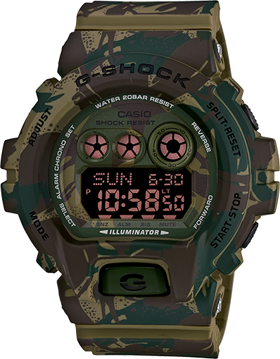 Casio G-Shock Military Standard Digital Camo Green Watch SAFC Jammer GDX6900MC-3DR - Diligence1International