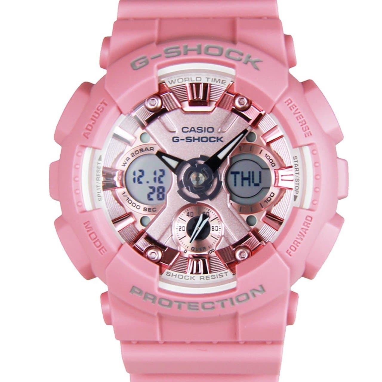 Casio G-Shock Sneaker S Series Anadigi Pastel Pink Ladies' Watch GMAS120DP-4ADR - Diligence1International