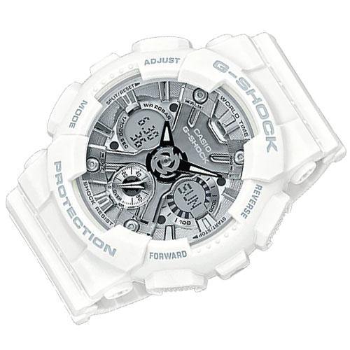 Casio G-Shock Anadigi Black Metallic Face Ladies' White Watch GMAS120MF-7A1DR - Diligence1International