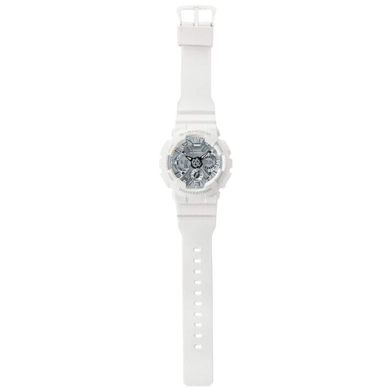 Casio G-Shock Anadigi Black Metallic Face Ladies' White Watch GMAS120MF-7A1DR - Diligence1International