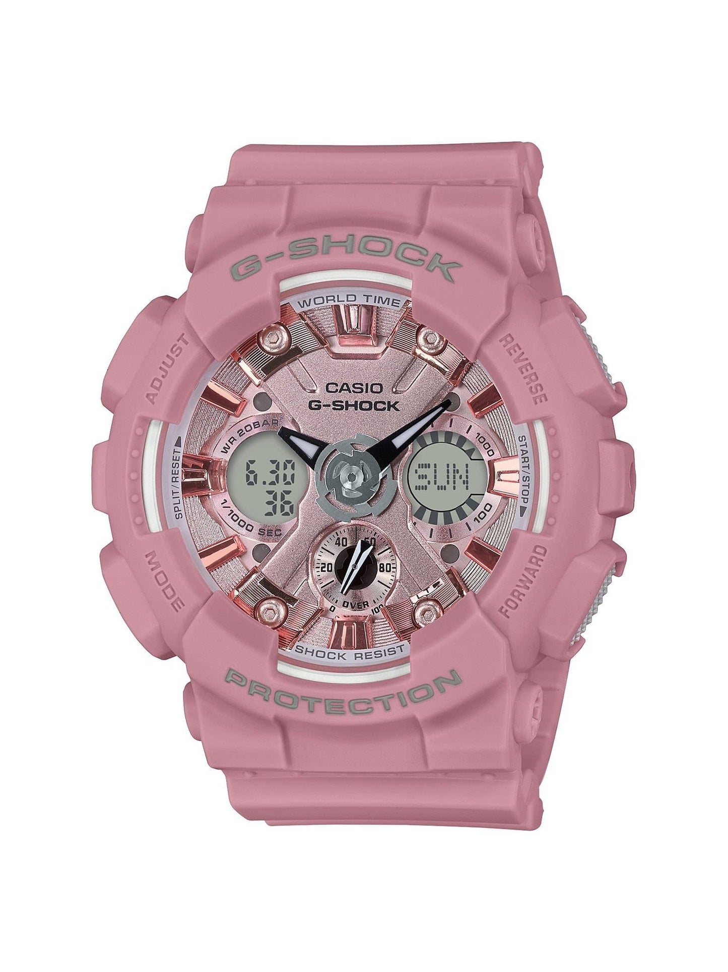 Casio G-Shock Sneaker S Series Anadigi Pastel Pink Ladies' Watch GMAS120DP-4ADR - Diligence1International