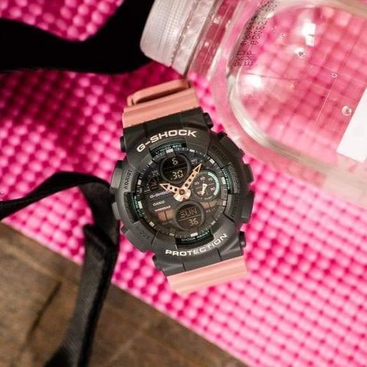 Casio G-Shock Sneaker S Series Analog-Digital Black x Pink Strap Ladies' Watch GMAS140-4ADR - Diligence1International