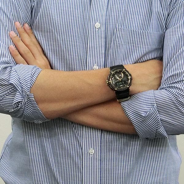 Casio G-Shock G-Steel Mobile link Bluetooth Anadigi Black x Gold Accents Watch GSTB200X-1A9DR - Diligence1International