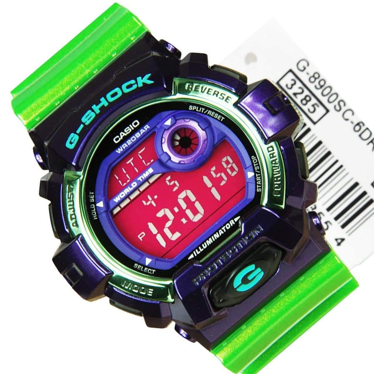 Casio G-Shock Crazy Colors Digital Hulk Green Mysterio Purple Watch G8900SC-6DR - Diligence1International