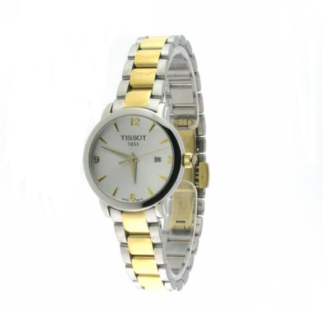 Tissot Swiss Made T-Classic Everytime 2 Tone Gold Plated Ladies' Watch T0572102203700 - Diligence1International
