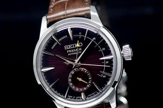 Seiko JAPAN Made Presage Cocktail w/ Pow. Res. Indicator Black Cat Martini Men's Watch SSA393J1 - Diligence1International