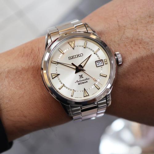 Seiko Japan Made Prospex 1959 Baby Alpinist Silver Cream Men's Stainless Watch SPB241J1