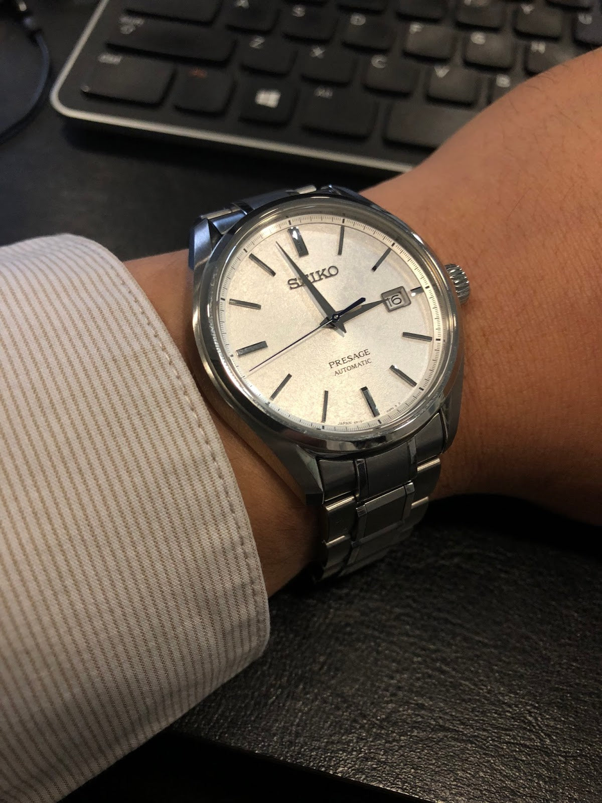 Seiko JDM Presage White Baby GS Snowflake Men's Titanium Watch SARX055 - Diligence1International