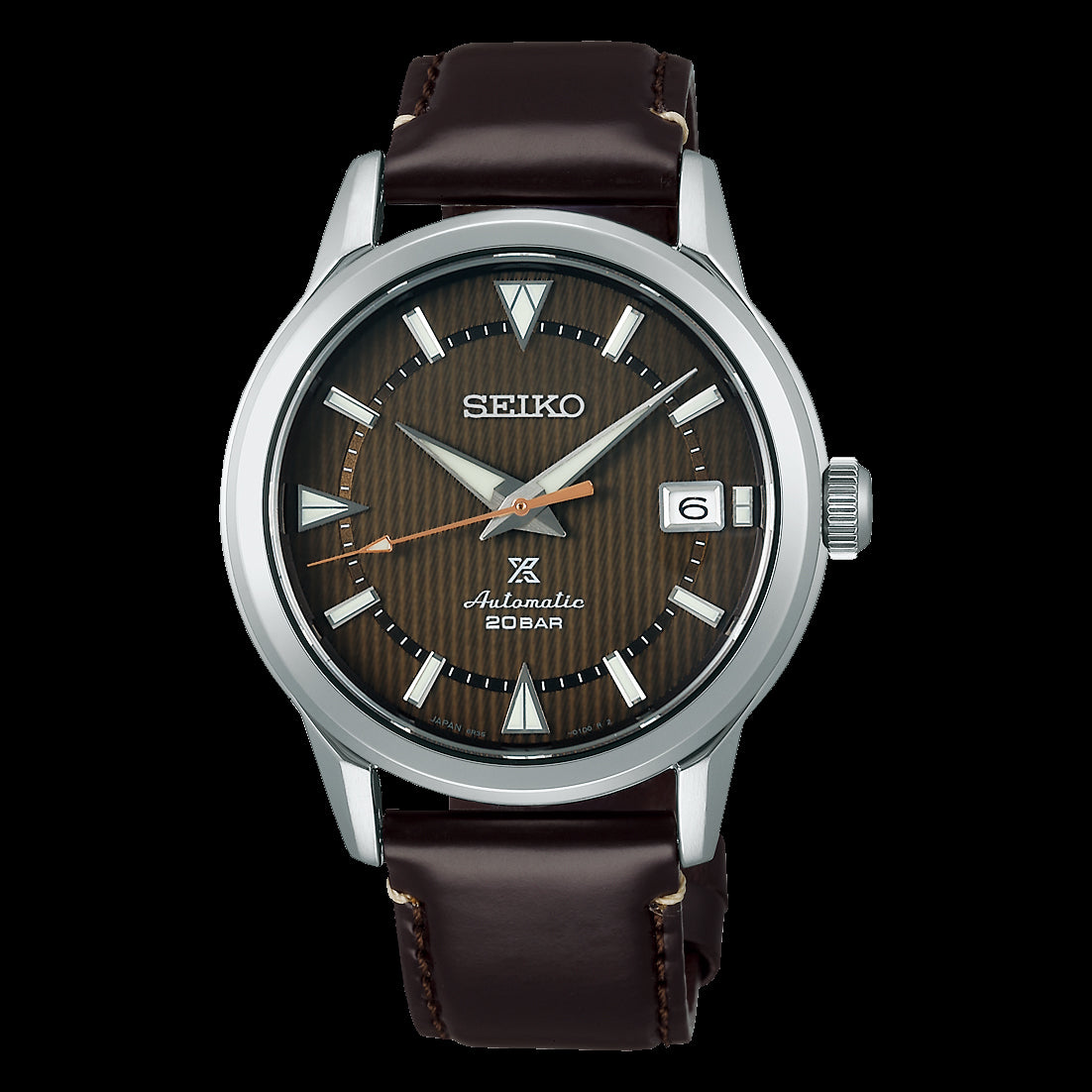 Seiko Japan Made Prospex 1959 Baby Alpinist Brown Men's Leather Watch SPB251J1