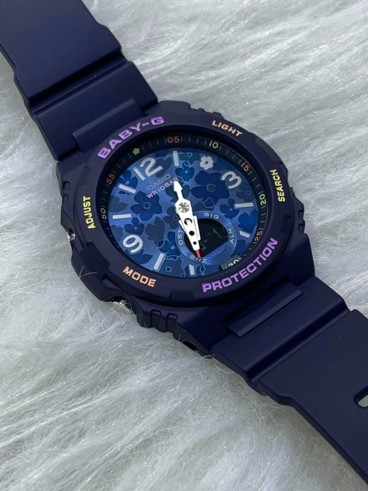 Casio Baby-G Standard Anadigi Floral Dial Blue Watch BGA260FL-2ADR