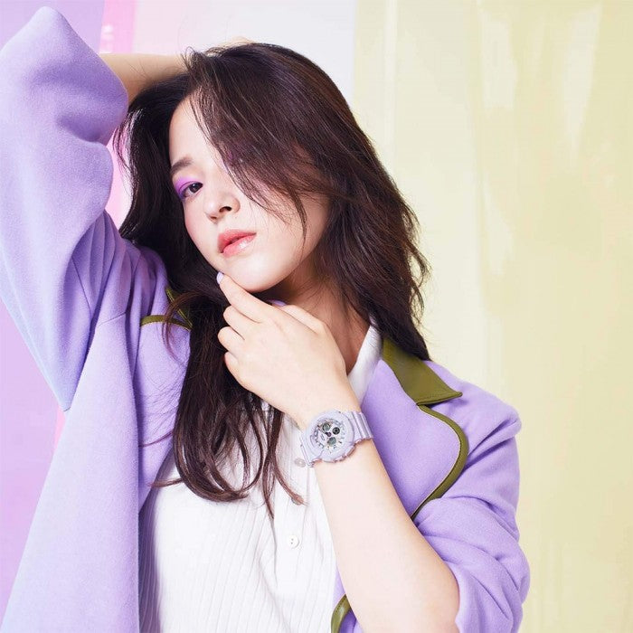 Casio Baby-G Anadigi Icey Pastel Lilac Watch BA130WP-6ADR