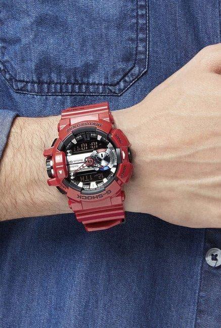 Casio G-Shock G’MIX Mobile Link Bluetooth Anadigi Red x Grey x Black Accents Last Dance Watch GBA400-4ADR - Diligence1International