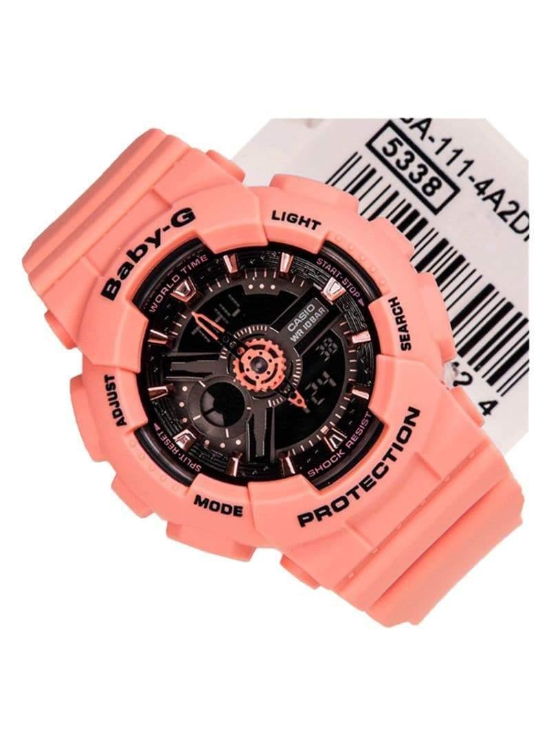 Casio Baby-G BA-110 Series Standard Anadigi Peach Matte Orange x Black Dial Watch BA111-4A2DR - Diligence1International